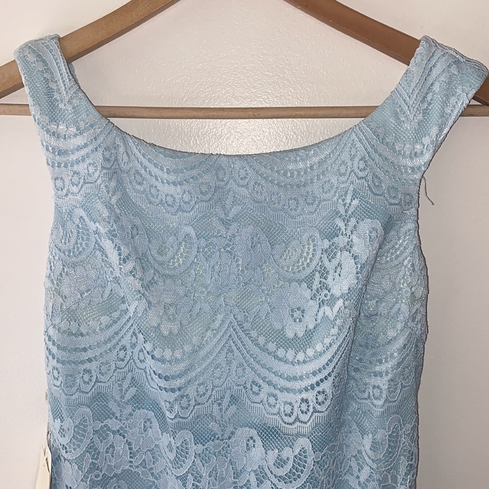 TS Couture Sky Blue Lace Long Mermaid Dress Gown - Picture 3 of 6